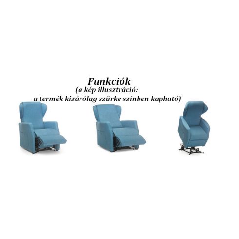 NINFEA XL 2 motoros felállást segítő kényelmi fotel 160 kg teherbírás