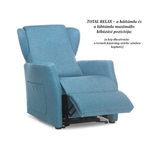 NINFEA XL 2 motoros felállást segítő kényelmi fotel 160 kg teherbírás