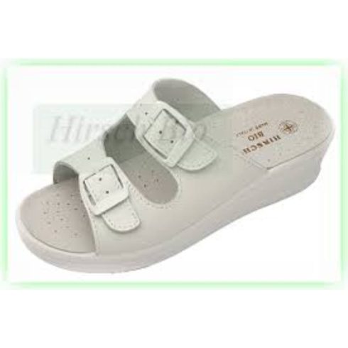 Hirsch női papucs 2 csattos fehér 1371