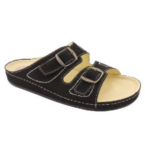 Salus férfi kényelmi papucs 2 csatos fekete