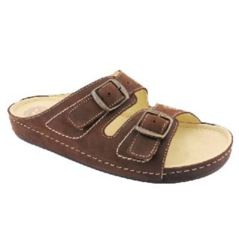 Salus férfi kényelmi papucs 2 csatos barna