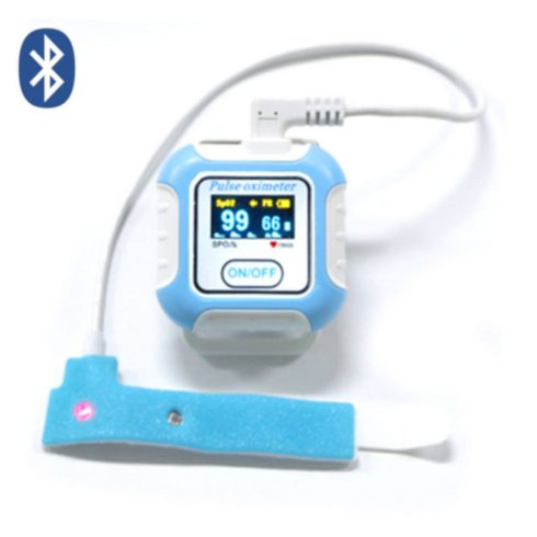 Alvás teszter pulzoxi méter Bluetooth kapcsolattal BM2000A