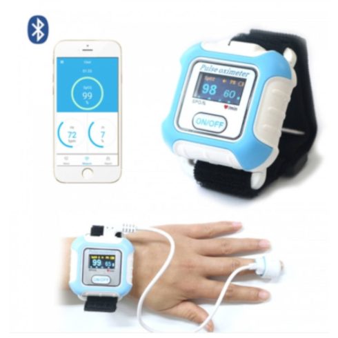 Alvás teszter pulzoxi méter Bluetooth kapcsolattal BM2000A