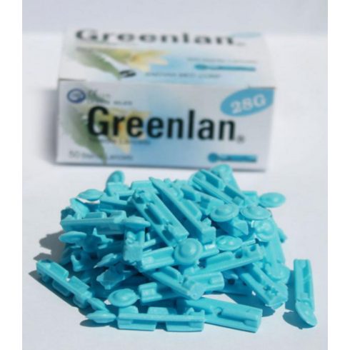 Ujjbegyszúró lándzsa Finetest 50 db 28G GREENLAN