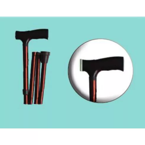 Színes összecsukahtó bot - ezüst fekete