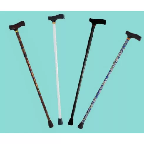 Színes összecsukahtó bot - ezüst fekete