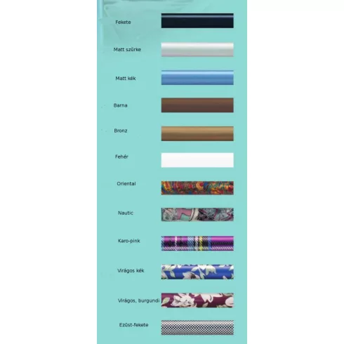 Színes összecsukahtó bot - ezüst fekete