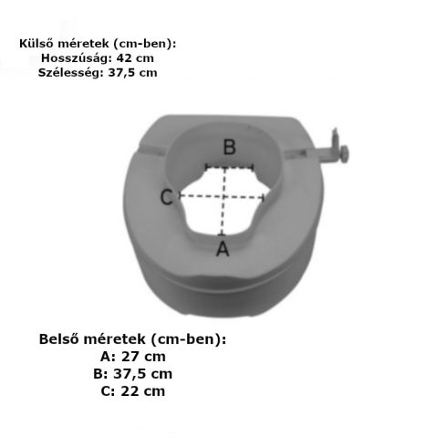 WC magasító 6 cm-es fedéllel