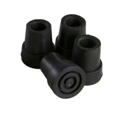 Járókeret, járóbot gumi fekete fémbetétes 18 mm