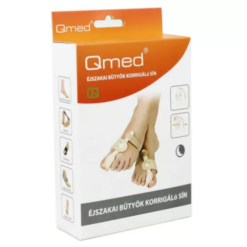 Hallux Valgus éjszakai bütyökkorrigáló sín (1 pár)- Qmed