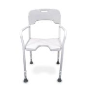 Zuhanyzó szék, karfával, háttámlával