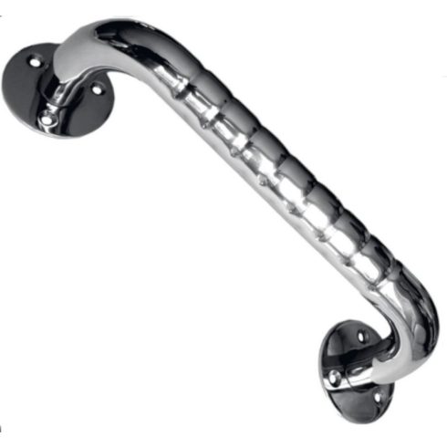 Króm egyenes fürdőszoba kapaszkodó 60 cm csúszásmentes dombornyomott