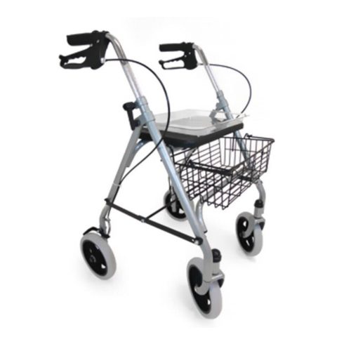  MEDIROAD fékezhető négykerekű rollátor kosárral, üléssel