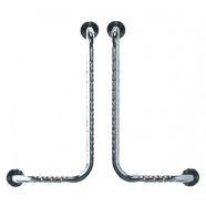 Derékszögű, króm fürdőszoba kapaszkodó