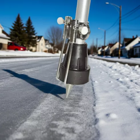 Egytüskés jégtüske járóbotra