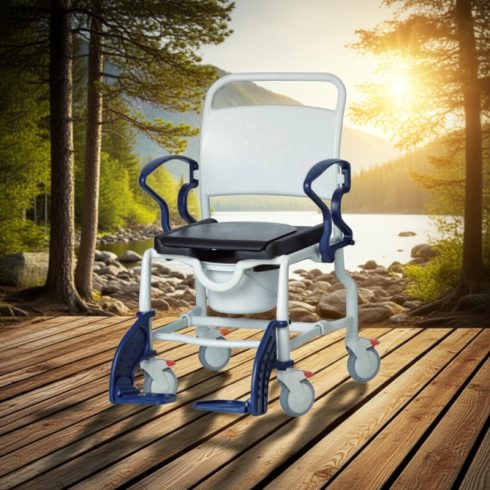 New York nagy teherbírású gördíthető zuhanyzószék szoba wc egyben 150 kg