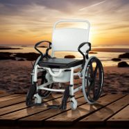   Miami önhajtós nagy teherbírású gördíthető szoba wc zuhanyszék egyben 150 kg