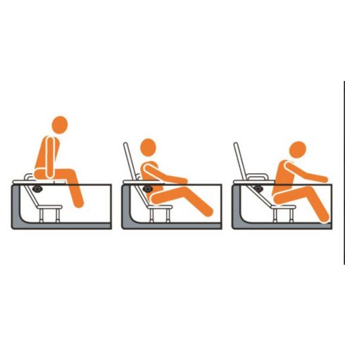 Felhajtható fürdőkádpad zuhanyszékkel Onda