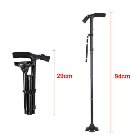 Magic cane összecsukható állítható járóbot LEd lámpával