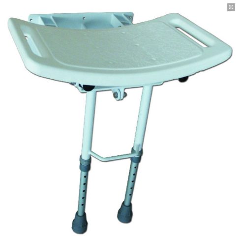 Falra szerelhető felhajtható zuhanyülés állítható lábakkal