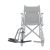 Transport kerekesszék Gemini 12" lehajtható háttámlával, segítő fékkel 81130X
