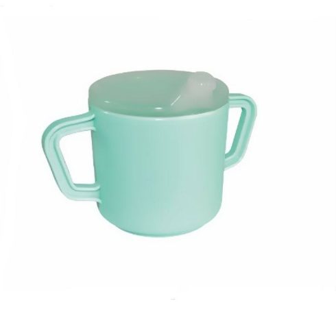 Két füles betegitató pohár szívószál segéddel