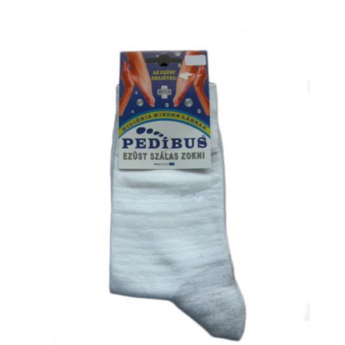 Pedibus ezüst zokni fehér 5007
