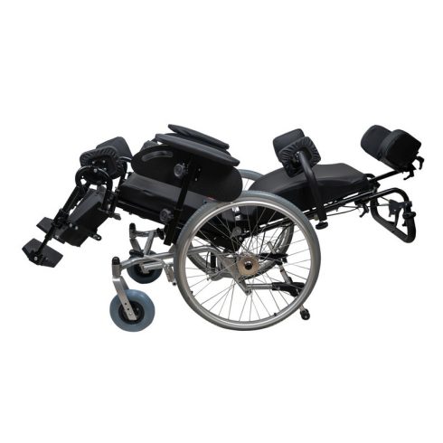 DIONE I Komfort kerekesszék párnázott üléssel dönthető háttámasszal 24" QR kerékkel