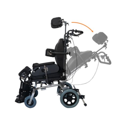 DIONE II Komfort kerekesszék párnázott üléssel dönthető háttámasszal 12" kerékkel 803401