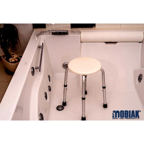 Kör alakú állítható magasságú zuhanyzó szék Mobiak 807545