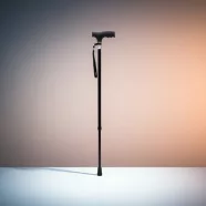 Állítható magasságú alumínium sétabot, fekete Mobiak