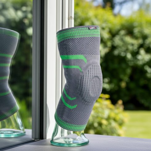 Genumax rugalmas térdrögzítő szilikon patella gyűrűvel és merevítő betétekkel