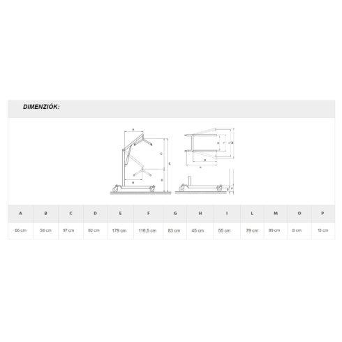 Betegemelő lift akkumulátoros működtetés pedálos Moevo RI822 150 kg-ig