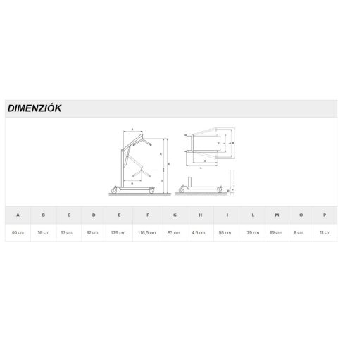 Hidraulikus betegemelő lift karos lábnyitással 150 kg teherbírás RI823