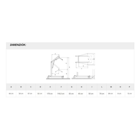 Betegemelő lift akkumulátoros működéssel karos RI824 150 kg-ig MUEVO