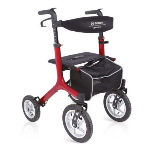 Ermes festett alumínium Rollator 4 felfújható kerékkel 