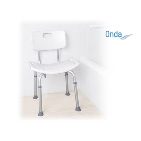 Háttámlás zuhanyszék állítható magasságú  Onda