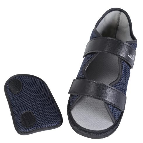 Műtét utáni cipő nyitott orral, nyitható lábfejjel, merev SC100