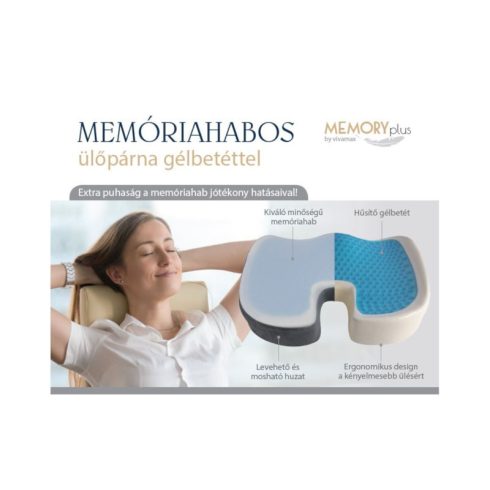 Memóriahabos anatómiai ülőpárna komfort gél betéttel GYVMF11