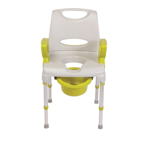 AQ-TICA CONFORT háttámlás zuhany és wc szék állítható magassággal, 130kg-ig